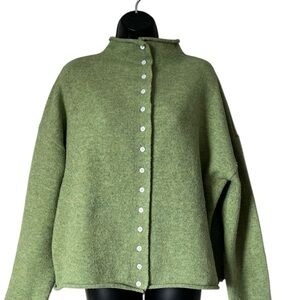 CONTEMPORAINE Simons Sage Green Oversized Button Cardigan Size Medium Large